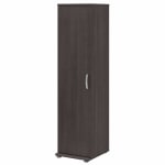 Bush Business Furniture Universal Tall Narrow Storage Cabinet With Door And Shelves, Storm Gray, Standard Delivery