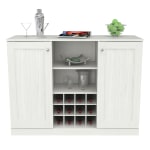 Inval Shaker-Style 48inW 2-Door Buffet Cabinet, Washed Oak