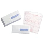 Quality Park #10 Medical Claim Business Right Window Envelopes, Gummed Seal, White, Box Of 500