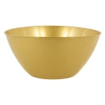 Amscan 2-Quart Plastic Bowls, 3-3/4in x 8-1/2in, Gold, Set Of 8 Bowls