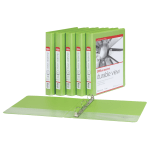 Office Depot Round Ring Binders, 8-1/2inL x 11inW, 225 Pages, Green, Pack Of 6