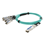 AddOn 3m Industry Standard QSFP+ Breakout AOC - 40GBase direct attach cable - SFP+ (M) to QSFP+ (M) - 3 m - fiber optic - active