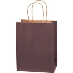 Partners Brand Tinted Shopping Bags, 10 1/4inH x 8inW x 4 1/2inD, Brown, Case Of 250