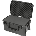 SKB Cases iSeries Protective Case With Cubed Foam And Cushion-Grip Handle And Wheels, 22inH x 13inW x 11-7/8inD, Black