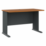 Bush Business Furniture Office Advantage 48inW Computer Desk, Natural Cherry/Slate, Standard Delivery