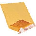 Partners Brand Kraft Self-Seal Bubble Mailers, #00, 5in x 10in, Pack Of 180