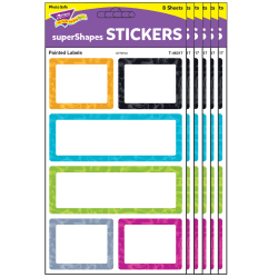 Teacher Created Resources Stickers, Chalkboard Brights, 120 Stickers Per Pack, Set Of 12 Packs