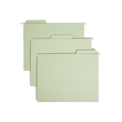 Smead FasTab Hanging File Folders, Letter Size, Moss, Pack Of 20