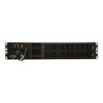 Tripp Lite PDU Monitored 208V/240V 30A 12 C13; 4 C19 L6-30P Horizontal 2URM - Horizontal rackmount - power distribution unit (rack-mountable) - 30 A - AC 208/240 V - 5.8 kW - Ethernet 10/100 - input: NEMA L6-30 - output connectors: 16 - 2U