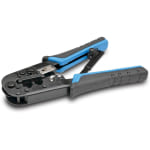 Tripp Lite RJ11 RJ12 RJ45 Crimping Tool with Cable Stripper Cat5e Cat6 - Heavy Duty, Comfortable Grip