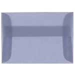 JAM Paper Translucent Envelopes, #4 Bar (A1), Gummed Seal, Wisteria Purple, Pack Of 25