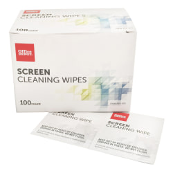 Office Depot Brand Screen Individually Wrapped Cleaning Wipes, Box Of 100