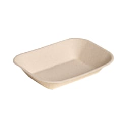 Chinet Molded Fiber Food Trays, 9in x 7in, Beige, 250 Trays Per Bag, Pack Of 2 Bags