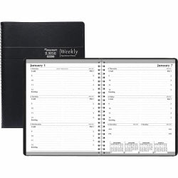 SKILCRAFT Weekly Appointment Book, 5in x 8in, Black, January to December