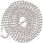 Advantus 36in ID Badge Chain - 36in - 100/Box - Nickel Plated - Metallic