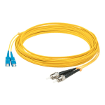 AddOn 6m SC to ST OS1 Yellow Patch Cable - Patch cable - SC/UPC single-mode (M) to ST/UPC single-mode (M) - 6 m - fiber optic - duplex - 9 / 125 micron - OS1 - halogen-free - yellow