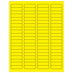 Tape Logic Permanent Labels, LL170YE, Rectangle, 1 3/4in x 1/2in, Fluorescent Yellow, Case Of 8,000