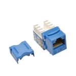 Eaton Tripp Lite Series Cat6/Cat5e 110 Punch Down Keystone Jack - Modular insert - CAT 6 - RJ-45 - blue - TAA Compliant (pack of 25)