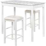 Linon Kent 3-Piece Tavern Set, 36inH x 22inW x 42inD, White