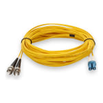 AddOn 9m LC to ST OS1 Yellow Patch Cable - Patch cable - LC/UPC single-mode (M) to ST/UPC single-mode (M) - 9 m - fiber optic - duplex - 9 / 125 micron - OS1 - halogen-free - yellow