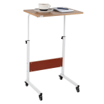 Mind Reader 15-3/4inW Mobile Sit/Standing Desk with Adjustable Height, White