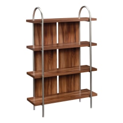 Sauder Vista Key 60inH 4-Shelf Contemporary Bookcase, Pearl Oak/Blaze Acacia