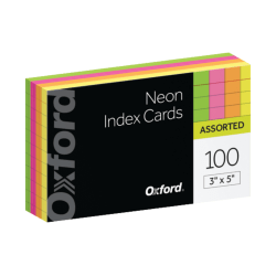 Oxford Index Cards, Blank, 3in x 5in, White, Pack Of 100