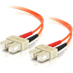 C2G 1m SC-SC 50/125 OM2 Duplex Multimode PVC Fiber Optic Cable (USA-Made) - Orange - Patch cable - SC multi-mode (M) to SC multi-mode (M) - 1 m - fiber optic - duplex - 50 / 125 micron - OM2 - orange