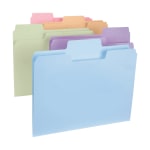 Smead SuperTab File Folders, Letter Size, 1/3 Cut, Assorted Pastel Colors, Box Of 100