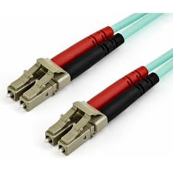 StarTech.com 7m OM4 LC to LC Multimode Duplex Fiber Optic Patch Cable - Aqua - 50/125 - Fiber Optic Cable - 40/100Gb - LSZH (450FBLCLC7)