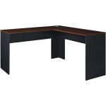 Ameriwood Home The Works 52inW L-Shaped Corner Desk, Cherry/Gray