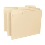 Smead Interior Folders, 1/3 Cut, Letter Size, Manila, Box Of 100