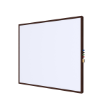 Ghent Impression Non-Magnetic Dry-Erase Whiteboard, Porcelain, 47-3/4in x 71-3/4in, White, Espresso Wood Frame