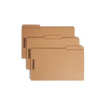 Smead Kraft Reinforced Tab Fastener Folders, Legal Size, 1/3 Cut, Pack Of 50