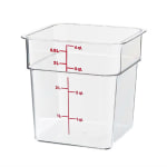 Cambro Food Storage Container, 7 3/8inH x 7 1/4inW x 7 1/4inD, 4 Qt, Clear