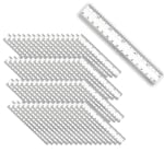 Charles Leonard Plastic Rulers, Inches/Metric, 1in x 6in, Clear, Pack Of 48 Rulers