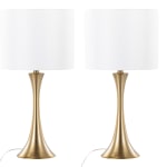 LumiSource Lenuxe Contemporary Table Lamps, 24-1/4inH, Turquoise Shade/Brushed Nickel Base, Set Of 4 Lamps