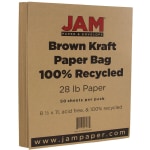 JAM Paper Color Multi-Use Printer & Copy Paper, Brown Kraft, Letter (8.5in x 11in), 50 Sheets Per Pack, 28 Lb