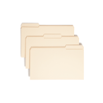 Smead Reinforced Tab File Folders, Legal Size, 1/3 Cut, Manila, Box Of 100