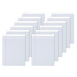 Office Depot Brand Stellar Poly Notebook, 8in x 10 1/2in, 1 Subject, Wide Ruled, 100 Sheets, White