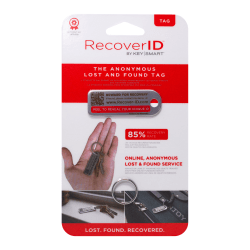 KeySmart RecoverID Lost & Found Recovery Tags, Silver, Set Of 6 Tags