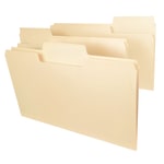 Smead SuperTab File Folders, Legal Size, 1/3 Cut, Manila, Box Of 100