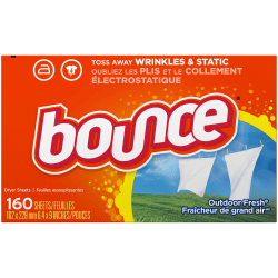 Bounce Fabric Softener Sheets, Box Of 160 Sheets