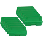 Romanoff Pencil Boxes, 2-1/2inH x 8-1/2inW x 5-1/2inD, Green, Pack Of 12 Boxes