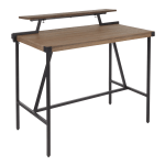 LumiSource Gia Counter Table, 43inH x 49-3/4inW x 26-1/4inD, Brown/Black