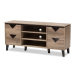 Baxton Studio Willi TV Stand, Light Brown