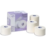 CURAD Elastic Foam Adhesive Tape, 3in x 5 1/2 yd., White, 4 Rolls Per Box, Case Of 6 Boxes