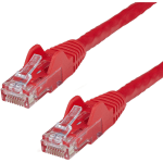 StarTech.com 125ft Red Cat6 Patch Cable with Snagless RJ45 Connectors - Long Ethernet Cable - 125ft Cat 6 UTP Cable - First End: 1 x RJ-45 Male Network - Second End: 1 x RJ-45 Male Network - Patch Cable - Gold Plated Connector - Red