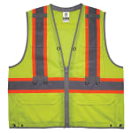 Ergodyne GloWear 8231TVK Hi-Vis Tool Tethering Safety Vest Kit, Class 2, 4X/5X, Lime