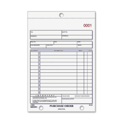 Rediform Carbonless 2-part Sales Book Forms - 50 Sheet(s) - Stapled - 2 Part - Carbonless Copy - 3 3/8in x 6 5/8in Sheet Size - 2 x Holes - Assorted Sheet(s) - Blue Print Color - 1 Each